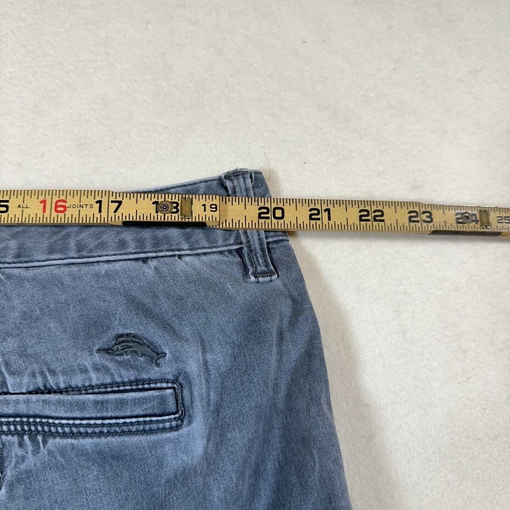 Tommy Bahama Shorts Mens 40 Gray Flat Front Casual Chino Classic Summer Beach - Picture 8 of 9